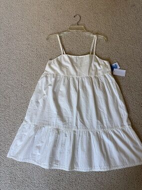 Abound Teenage White Tiered Spaghetti-Strap Dress